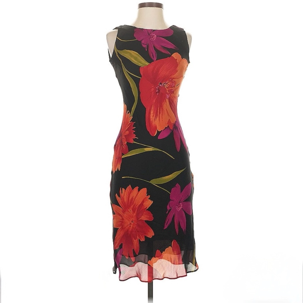 Cache Vintage Silk Floral Dress 2